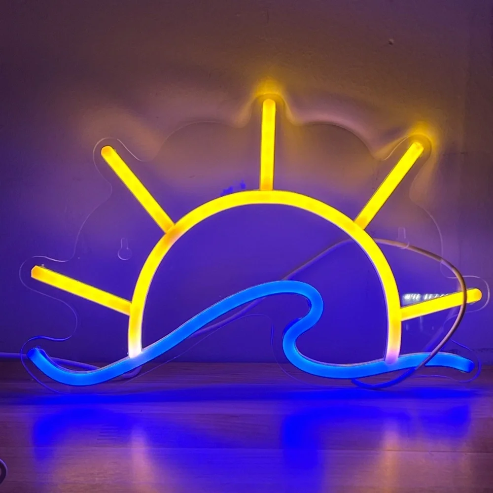 LED Neon Retro Sun Wave Accent Light - Picture 4 of 6